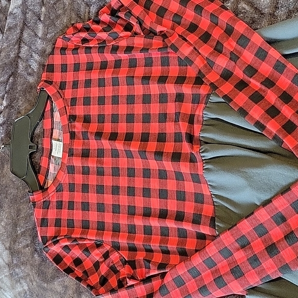 Buffalo plaid high low dress/tunic top - Picture 4 of 5